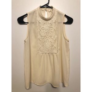 ⭐️HP⭐️ Monteau Cream Lace Tank // S